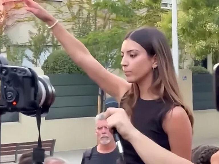 España: una activista de ultraderecha realizó un saludo nazi durante una protesta por la crisis migratoria en Ceuta